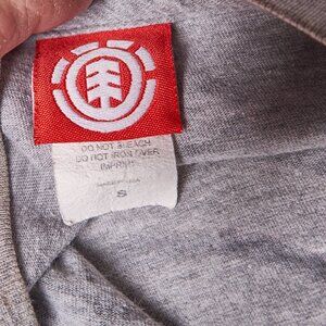 Late 90s Early Y2K Element Gray Long Sleeve Tee Shirt